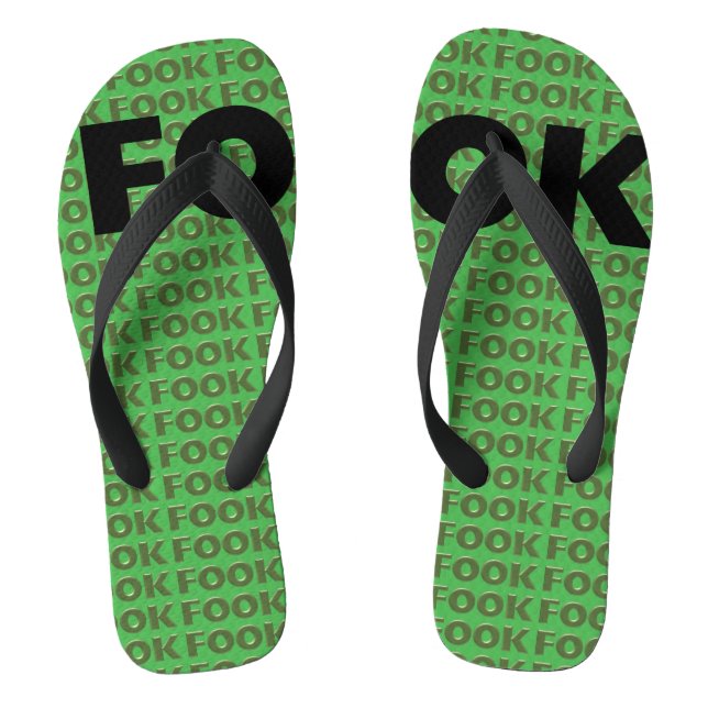 Fook green wide flip flops (Footbed)