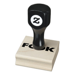 Fook large rubber stamp w handle