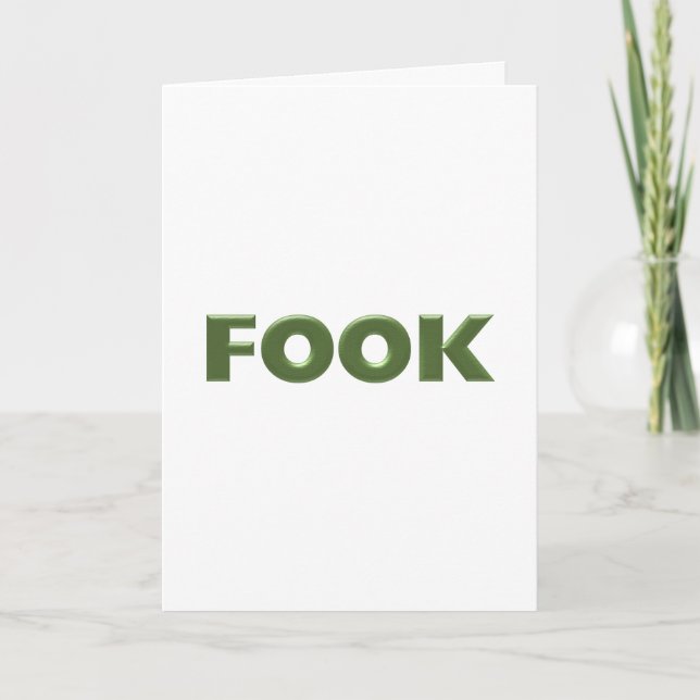 Fook white greeting card (Front)