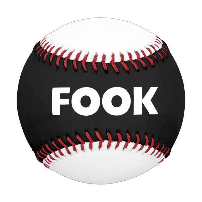 Fook white on black baseball (Front)