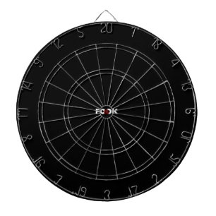 Fook white on black dartboard