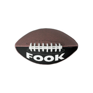 Fook white on black mini football american football
