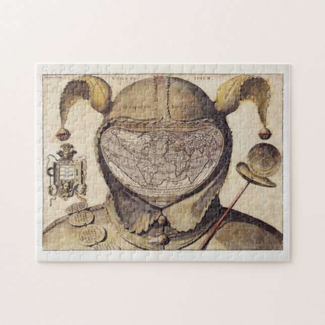 Fool's Cap World Map Jigsaw Puzzle (Horizontal)
