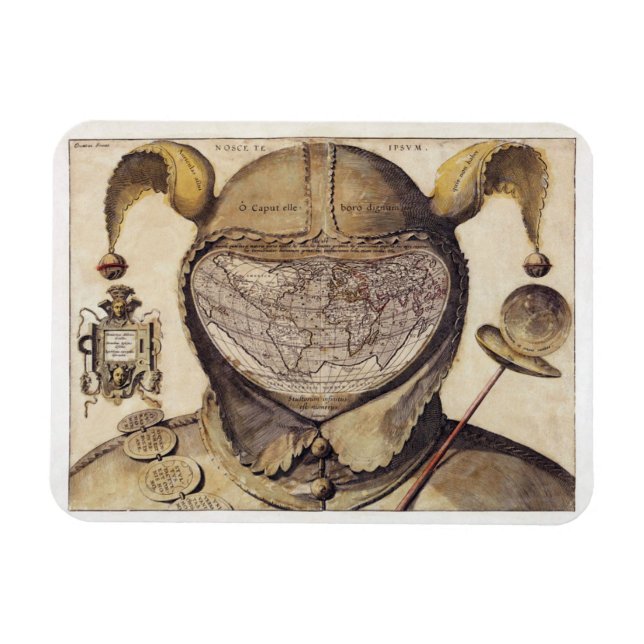 Fool's Cap World Map Magnet (Horizontal)