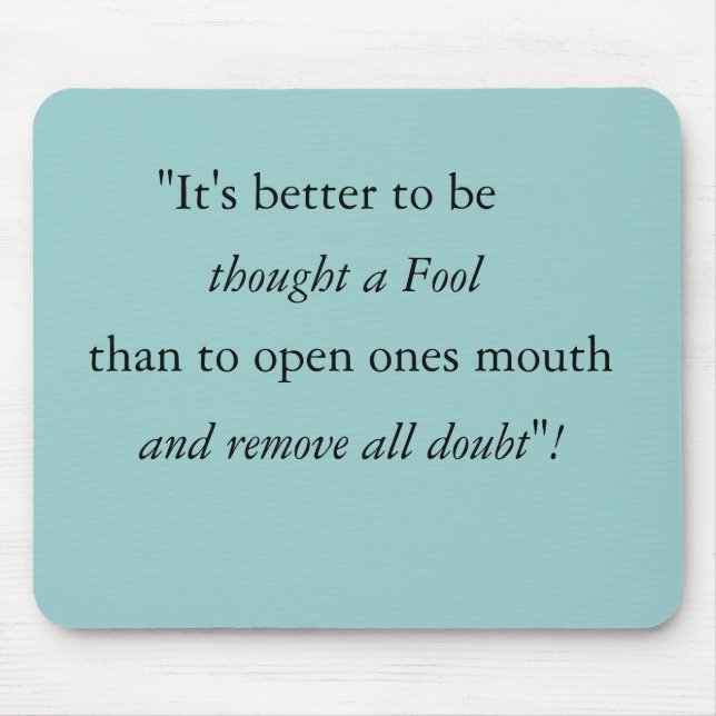 Fools Mousepad (Front)