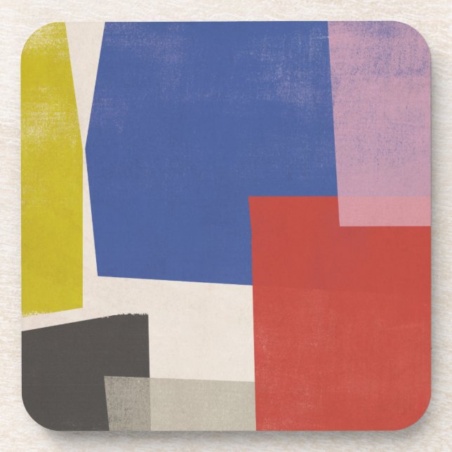 Foolscap - Modern Colorblocks Coaster (Front)