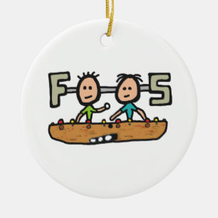 Foosball Ceramic Tree Decoration