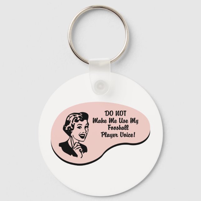 Foosball Player Voice Key Ring (Front)