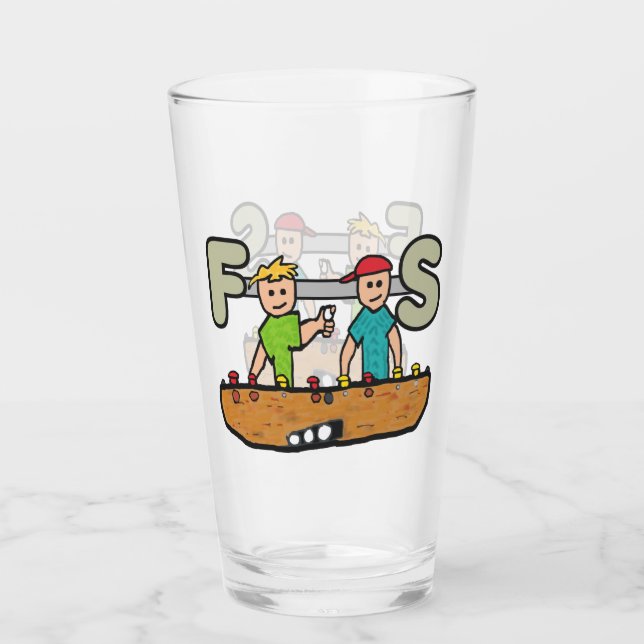 Foosball Table Football Glass (Front)