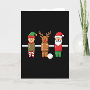Foosll Christmas Elf Reindeer Santa Trio Table Foo Card