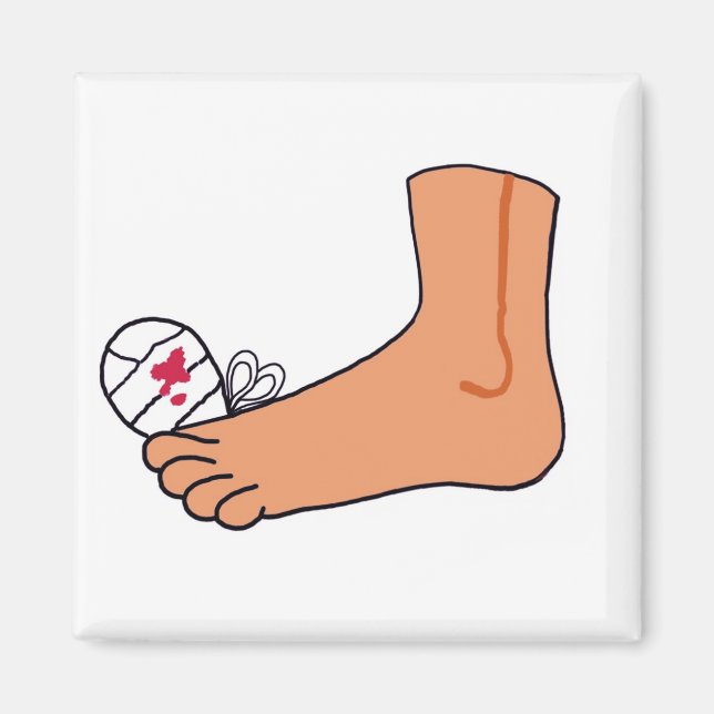 Foot-2 Broken Toe Magnet (Front)