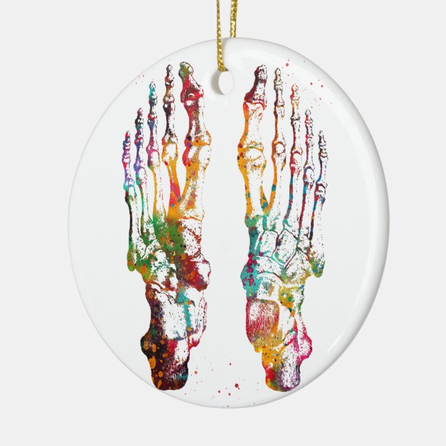 Foot Bones Ceramic Tree Decoration (Left)
