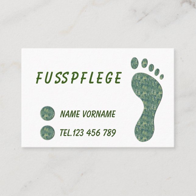 foot care business card (Front)
