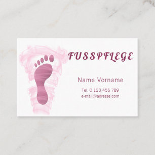 foot care business card