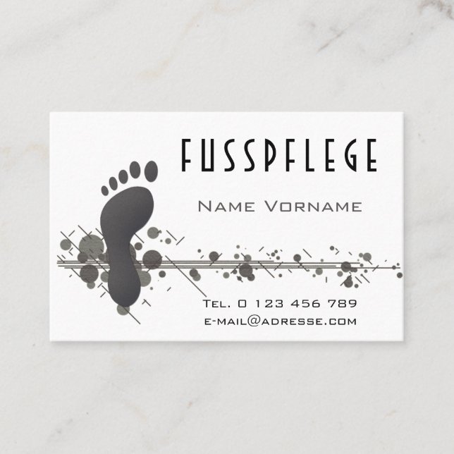foot care business card (Front)