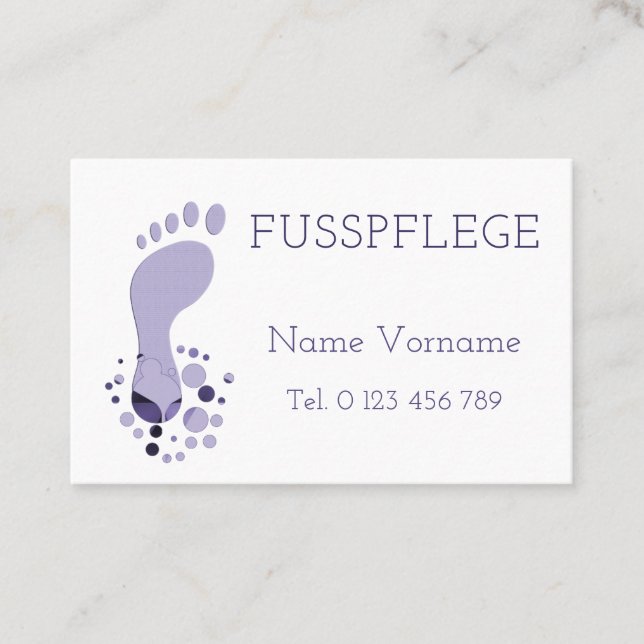 foot care business card (Front)