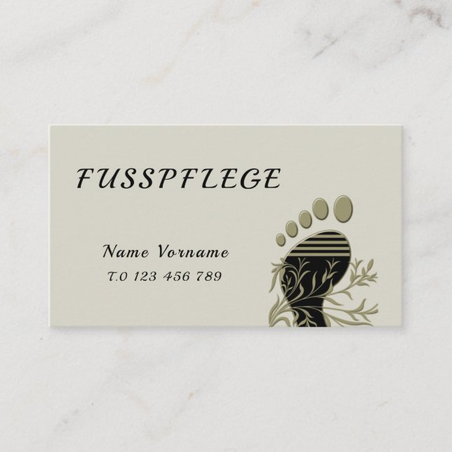 foot care business card (Front)