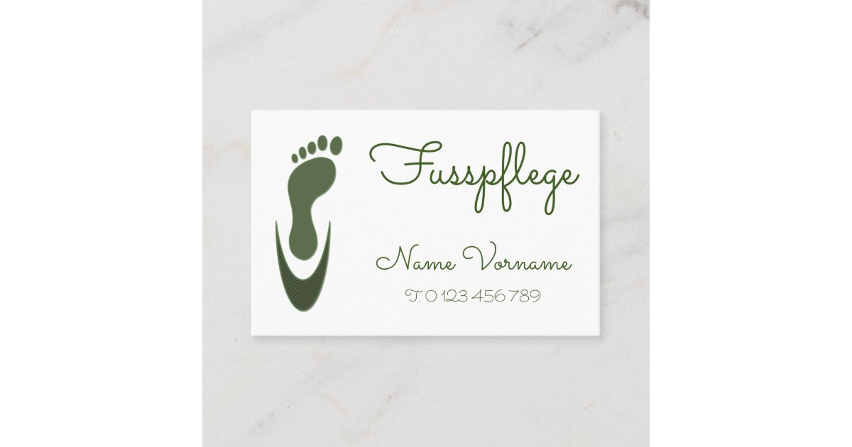 foot care business card Zazzle
