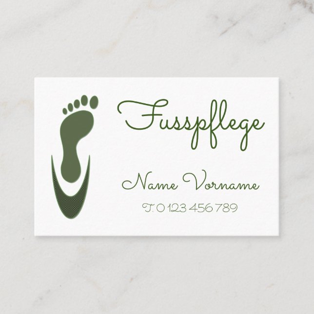 foot care business card (Front)