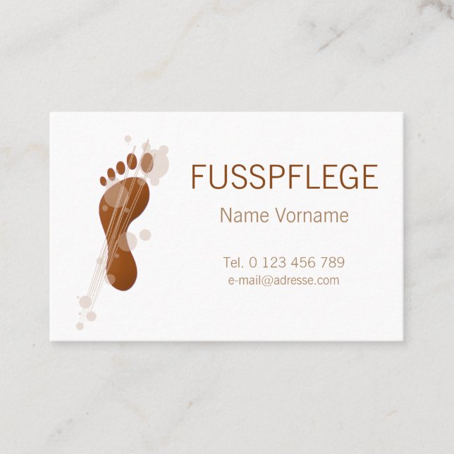 foot care business card (Front)