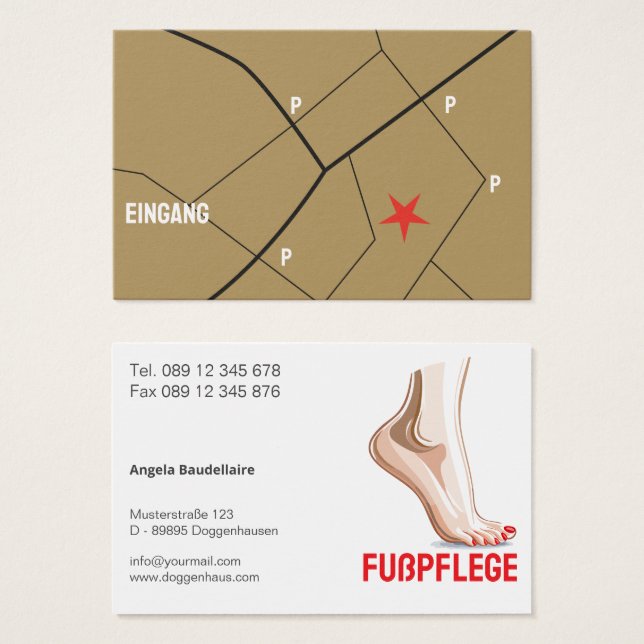 Foot care business cards (Front & Back)