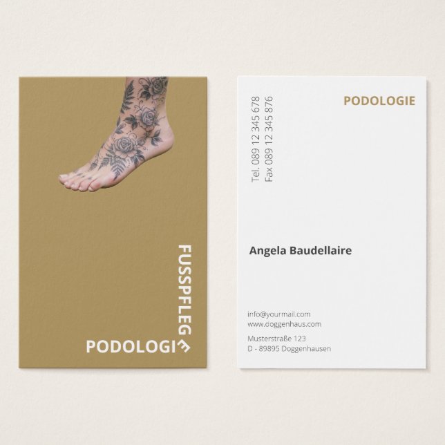 Foot care business cards (Front & Back)