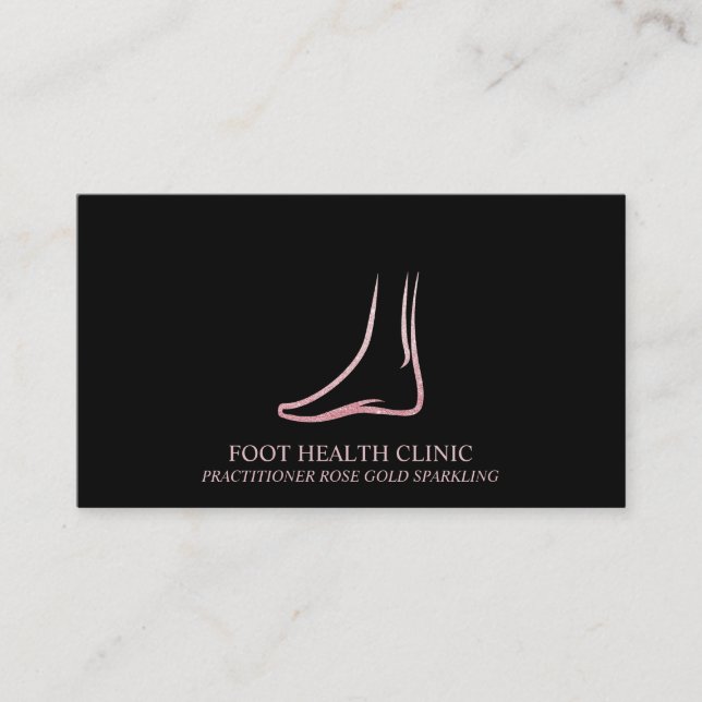 Foot Care Podiatry Practioner Business Card (Front)