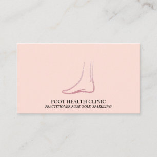 Foot Care Podiatry Practioner Doctor Pink Beige Business Card