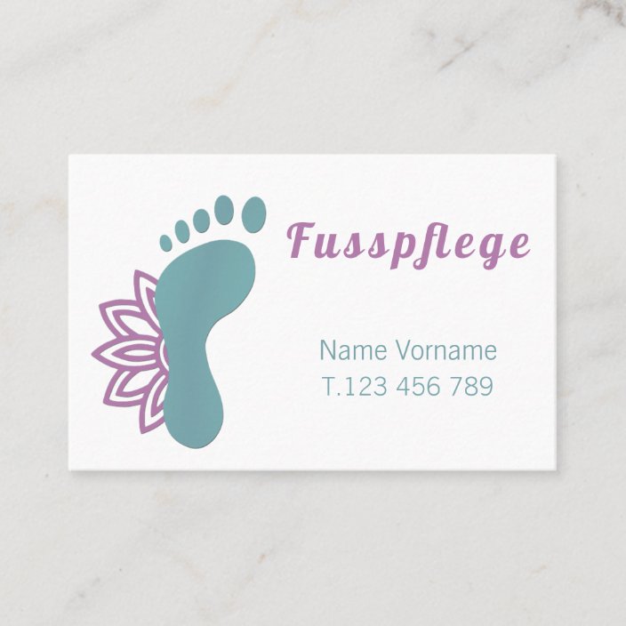 Foot care Podologist Business Card Zazzle.co.uk