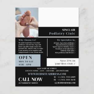 Foot Care Portrait, Podiatry Clinic, Podiatrist Flyer