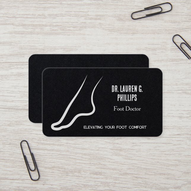 Foot Care Premium Business Card (Front/Back In Situ)