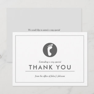 Foot Doctor Themed   Minimalist Flat Thank You Card