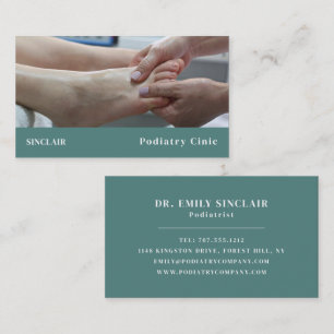 Foot Exam Portrait, Podiatry Clinic, Podiatrist Business Card