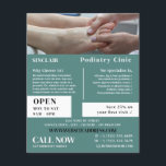 Foot Exam Portrait, Podiatry Clinic, Podiatrist Flyer<br><div class="desc">Foot Exam Portrait,  Podiatry Clinic,  Podiatrist Advertising Flyer by The Business Card Store.</div>