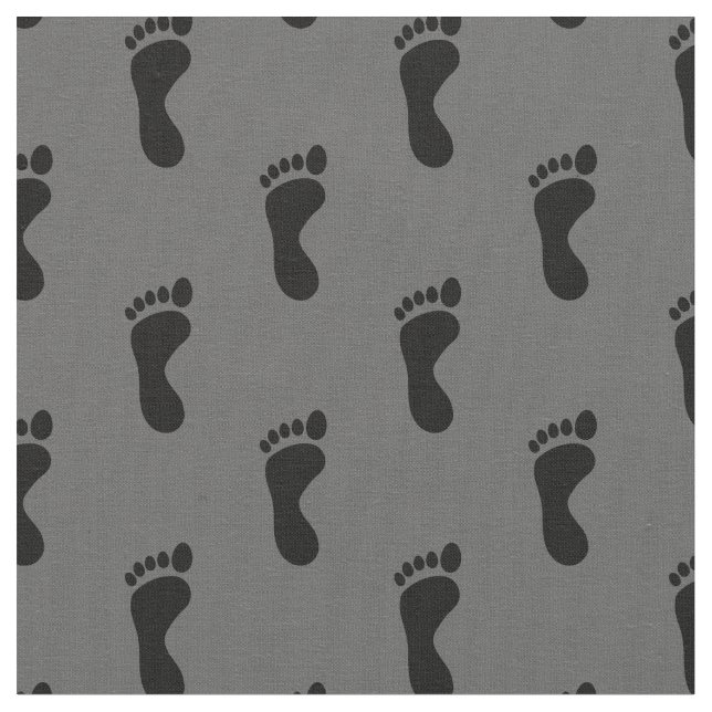 Foot Feet Footprints Grey Black Fabric (Close Up)