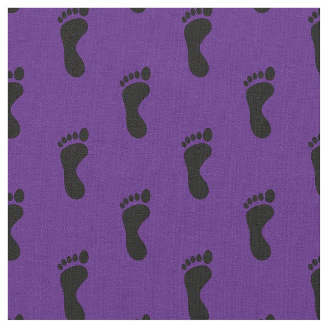 Foot Feet Footprints Purple Black Fabric (Close Up)