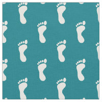 Foot Feet Footprints Teal White