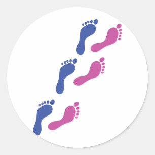 foot feet print prints footprint classic round sticker