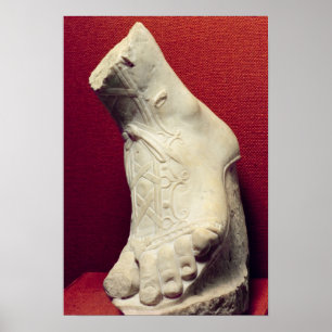 Foot from a statue poster