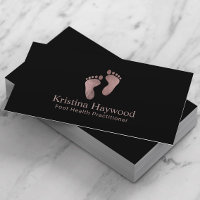 Foot Health Practitioner Modern Rose Gold & Black