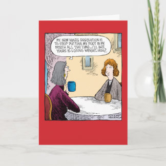 Foot In Mouth New Year Joke Card