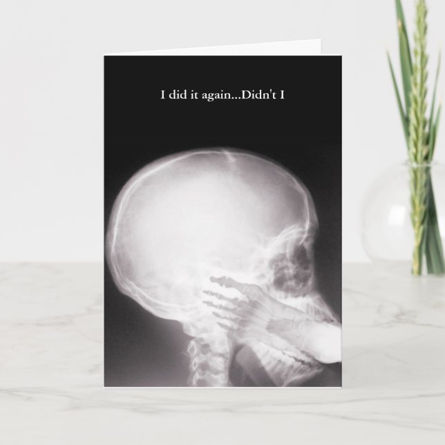 Foot in Mouth Xray Apology Card (Front)