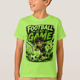 Foot Is My Game | Cute Kawaii Kids Sports Design T-Shirt