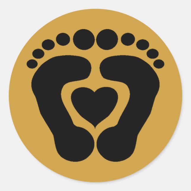 Foot Love Classic Round Sticker (Front)