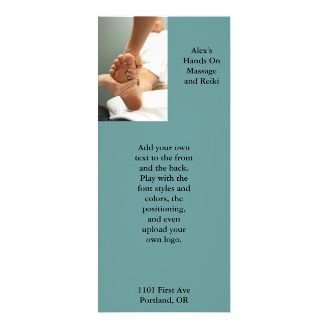 Foot Massage Photo Rack Card (Front)