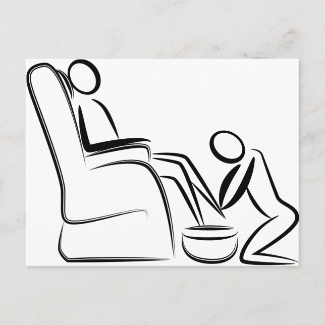 Foot Massage Stick Figure Postcard (Front)