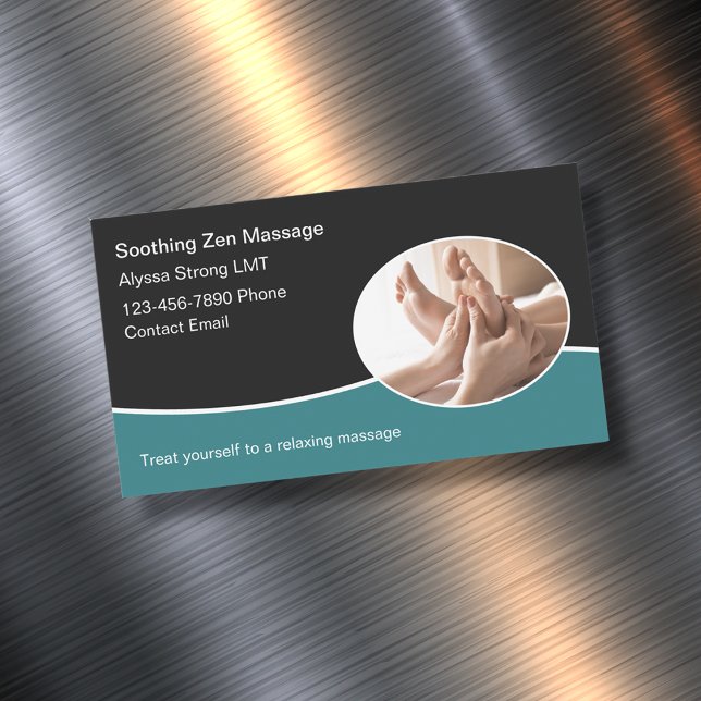 Foot Massage Therapist Magnetic Business Cards (Creator Uploaded)