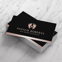 Foot Massage Therapist Podiatrist Rose Gold Black