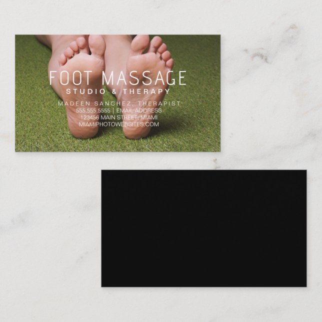 Foot Massage Therapist Soles of Feet Business Card (Front/Back)