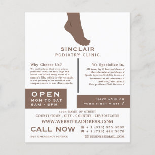 Foot Portrait, Podiatry Clinic, Podiatrist Flyer